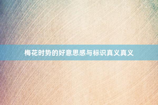 梅花时势的好意思感与标识真义真义
