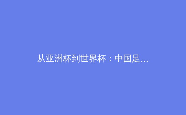 从亚洲杯到世界杯：中国足球青训体系的深度变革与未来挑战 - 4
